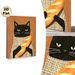 Black Cat With Baguette Painting Poster, Warm-toned Whimsical Illustration Poster, Delightful Cozy Decor Ideal For Kitchen, Dining Area_maomaolike.com