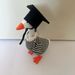 7 Inch Graduation Themed Desktop Goose Figurine, Cute Goose With Graduation Outfit, Tabletop Decor Ornament_maomaolike.com