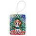 English Foxhound Christmas Porcelain Ornament Christmas Tree Hanging Decorations For Home Christmas Holiday, Rectangle, Gift, Multicolor_maomaolike.com