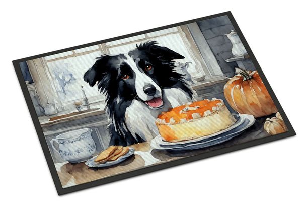 Border Collie Fall Kitchen Pumpkins Doormat Front Door Mat Indoor Outdoor Rugs For Entryway, Non Slip Washable Low Pile, 24H X 36W_maomaolike.com