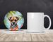 Border Terrier Luau Large Sandstone Coasters Pack Of 4 Absorbent Round Coasters Decor Gifts For Men Or Women, 4 In, Multicolor_maomaolike.com