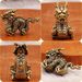 Vintage Brass Zodiac Handheld Cute Cartoon Tea Pet Decoration Solid Dragon Desktop Small Ornament_maomaolike.com