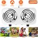 2 Color Options -- 1Pc 2000W Electric Double Burner Portable Coil Heating Hot Plate Stove Countertop RV Hotplate With Non Slip Rubber Feet 5 Temperature Adjustments_maomaolike.com