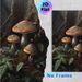Forest Mushroom Painting Poster, Realistic Dark Forest Mushroom & Fern Scene Poster, Calming Natural Woodland Design, Ideal For Living Room, Bedroom_maomaolike.com