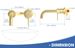 Wall Mount Faucet For Bathroom Sink Or Bathtub, Single Handle 2 Holes Brass Rough-in Valve Included, Brushed Gold_maomaolike.com