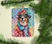 Australian Shepherd Christmas Porcelain Ornament Christmas Tree Hanging Decorations For Home Christmas Holiday, Rectangle, Gift, Multicolor_maomaolike.com