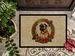 Bullmastiff Christmas Flowers Doormat Front Door Mat Indoor Outdoor Rugs For Entryway, Non Slip Washable Low Pile, 24H X 36W_maomaolike.com