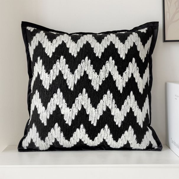 Light Luxury Black And White Sofa Pillow Cover Ins Style Modern Simple Living Room Pillow Bedside Cushion Bed Back Pillow_maomaolike.com