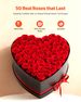 Forever Flowers, 50 Preserved Roses In A Heart Shape Box, Eternal Flowers Immortal Bouquet Birthday Present For Delivery Prime Women Her Wife Mothers, Anniversary, Valentine's Day,Christmas, Red_maomaolike.com