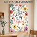 The Lord Is My Shepherd Themed Painting Poster, Whimsical Hand-drawn Floral Poster, Inspirational Religious Message Decor Ideal For Home, Living Room_maomaolike.com