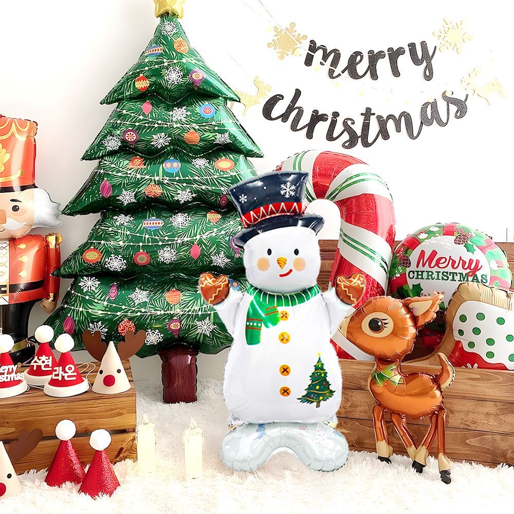 Christmas Snowman Balloons 120 Cm * 65 Cm, A Total Of 12_maomaolike.com