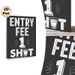 Entry Fee 1 Shot Painting Poster, Vintage Chalk-style Black & White Poster, Fun Drinking-themed Decor Ideal For Bars, Home Parties And Entertainment_maomaolike.com