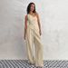 Women's Commuter Fashion Khaki Off-shoulder Cotton and Linen Vest Trousers Two-piece Set _maomaolike.com