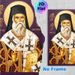 Orthodox Saint Religious Painting Poster, Intricate Traditional Orthodox Icon Style Poster, Richly Adorned Saint With Angels And Sacred Book, Elegant_maomaolike.com