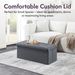 Folding Storage Ottoman Bench, Ottoman Foot Rest, End Of Bed Bench, Storage Chest, For Living Room, Bedroom, Entryway, 35 Inches, Gray_maomaolike.com