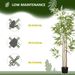 6FT Artificial Bamboo Tree, Decorative Plant In Nursery Pot For Indoor Décor_maomaolike.com