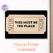 Vintage Ticket Themed Painting Poster, Retro Nostalgic Ticket-style Poster, Bold "THIS MUST BE THE PLACE" Text Design, Nostalgic Decor For Living_maomaolike.com
