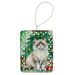 Ragdoll Cat By The Christmas Tree Porcelain Ornament Christmas Tree Hanging Decorations For Home Christmas Holiday, Rectangle, Gift, Multicolor_maomaolike.com