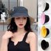 Hot Sale Fashion Flat Top Bucket Hat For Men Women Classic Solid Color Fisherman Hats Unisex Outdoor Sun Visor Cotton Foldable_maomaolike.com