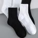 Breathable Cotton Socks For Men & Women - Comfortable Athletic Socks (Ankle/Mid-Calf/Over-Calf) In Classic Black & White_maomaolike.com