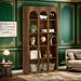 Wood Bookshelf, 5-Tier Rustic Bookcase Display Storage Shelving Unit_maomaolike.com