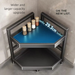 Gun Gray Spice Triangle Stove Countertop Chopstick Holder Storage Kitchen Corner Fan-Shaped Rack_maomaolike.com