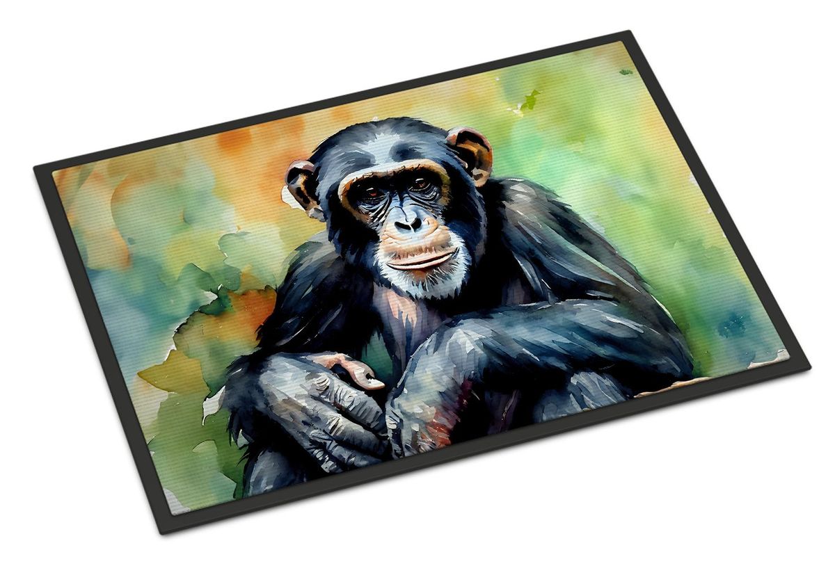 Chimpanzee Doormat Front Door Mat Indoor Outdoor Rugs For Entryway, Non Slip Washable Low Pile, 24H X 36W_maomaolike.com