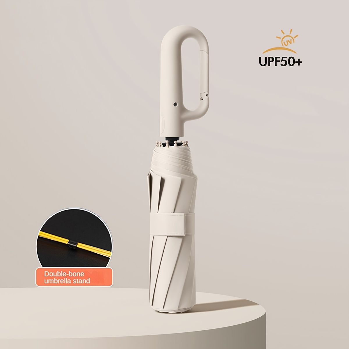 Portable Large Automatic Umbrella With Buckle For Both Sunny And Rainy Day, Casual Durable Compact Umbrella For Men's & Women's Outdoor Activities_maomaolike.com
