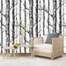 Bedroom Wood Grain Black Birch Removable Waterproof Self-Adhesive Decorative Wallpaper Wall Sticker_maomaolike.com