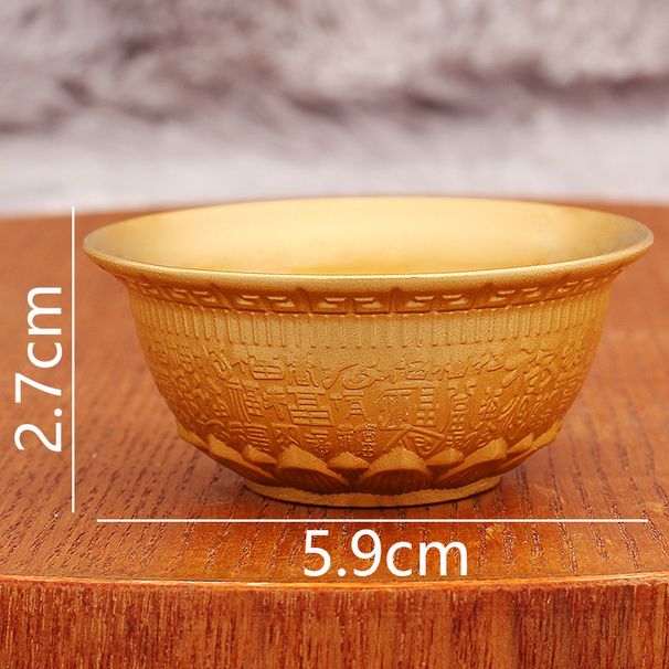 Monastery Hall Bowl Hundred Blessings Lotus Base Supplies Buddhist Household Worship Offering Buddha Water Cup Ornament_maomaolike.com