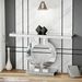 Mirrored Console Table, Modern Silver Sofa Table With O-Shaped BaseS_maomaolike.com