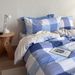 Wholesale Nordic Style Simple Pure Four-Piece Set Retro Plaid Vintage Full Cotton Satin 60s Thickened Brushed 4 Pieces_maomaolike.com