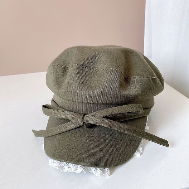 Hot Sale Women's Lace Bow Octagonal Ladies Flat Top Newsboy Caps Lady Retro Gatsby Hats Outdoor Travel Cabbie Beret For Male_maomaolike.com