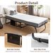 Portable Folding Bed Metal Frame Rollaway Bed With Memory Foam Mattress & Wheels_maomaolike.com