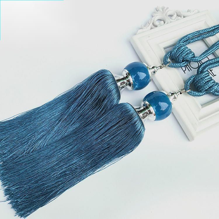 Straight Jade Tassel Fringe Hanging Ball Living Room Bedroom Curtain Tie Rope_maomaolike.com