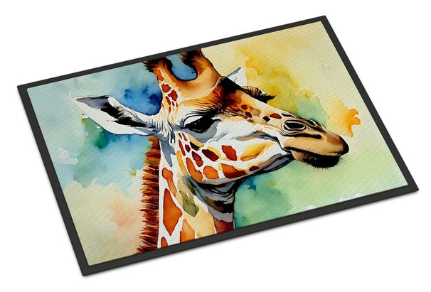 Giraffe Doormat Front Door Mat Indoor Outdoor Rugs For Entryway, Non Slip Washable Low Pile, 24H X 36W_maomaolike.com