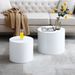 Coffee Tables,MDF With Ash/oak/walnut Veneer Side Table/coffee Table/end Table/nesting Table Set Of 2 For Living Room,office,bedroom, White, 2Colors_maomaolike.com