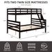 Twin Over Full Bunk Bed With Ladder,Wooden Bunk Bed With High Guardrail And Ladder For Kids, Teens, Dorm Rooms, And Guest Rooms,No Box Spring Needed,Espresso_maomaolike.com