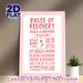 Recovery Rules Painting Poster, Pastel Pink Handlettered Motivational Text Poster, Practical Recovery Guidance Ideal For Wellness Spaces, Counseling_maomaolike.com