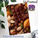 Chocolate & Nut Gourmet Painting Poster, Rich-toned Realistic Food Illustration Poster, Appetizing Food-themed Decor Ideal For Kitchen, Dining Room_maomaolike.com
