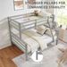 Twin Over Full Bunk Bed With Thick Posts,Wooden Bunk Bed With High Guardrail And Ladder For Kids, Teens, Dorm Rooms, And Guest Rooms,No Box Spring Needed,Grey_maomaolike.com