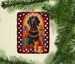 Black And Tan Coonhound Holiday Christmas Porcelain Ornament Christmas Tree Hanging Decorations For Home Christmas Holiday, Rectangle, Gift, Multicolor_maomaolike.com