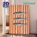 Sardine Themed Painting Poster, Realistic Sardines On Vibrant Orange Vertical Stripes Poster, Elegant Marine-inspired Decor Ideal For Kitchen And_maomaolike.com