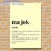 Balkan Slang "Ma Jok" Painting Poster, Warm-toned Minimalist Typographic Poster, Humorous Cultural Slang Decor, Suitable For Home Office And Living_maomaolike.com