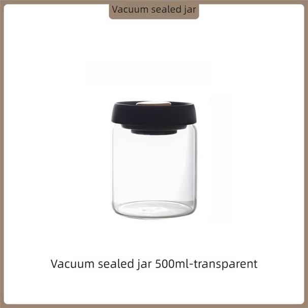 Coffee Bean Tea Vacuum Glass Press Light-Proof Sealed Food-Grade Storage Canister Moisture-Proof_maomaolike.com