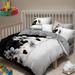 4 Piece Soft All-Season Washed Microfiber And Viscose Comforter Set , With Comforter, Sheet, Pillowcases & Shams, Print, Flowerd, Moisture-Wicking, Silky Soft Texture, Cooling, Breathable, Easy Care_maomaolike.com