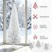 White 6' Artificial Pencil Christmas Tree With 390 Realistic Branch Tips And Plastic Stand_maomaolike.com