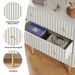 Modern 3 Drawer Dresser For Bedroom, Storage Chest Of Drawers, White Wood Dresser Organizer With Fluted Texture, Accent Storage Dresser Cabinet For Living Room, Closet, Hallway_maomaolike.com
