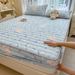 Washed Cotton Quilted Thickened Single Piece Protector Dustproof Non-Slip Mattress Cover_maomaolike.com