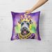 Kerry Blue Terrier King Of Mardi Gras Throw Pillow Machine Washable, Indoor Outdoor Decorative Pillow For Couch, Bed Or Patio, 18Hx18W_maomaolike.com